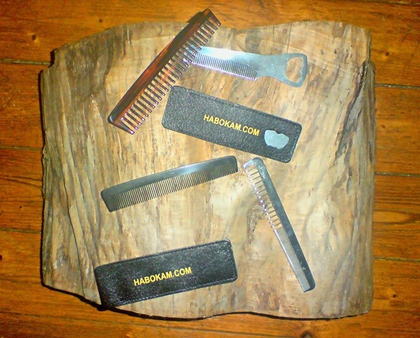 Metal hair comb, professional barber hair comb, promotional gift, metal polishing, aluminium components